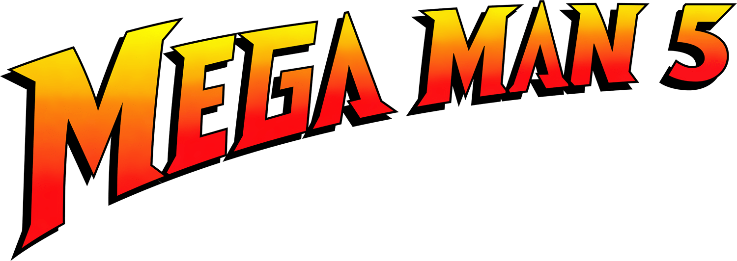 Mega Man 5 logo for NES